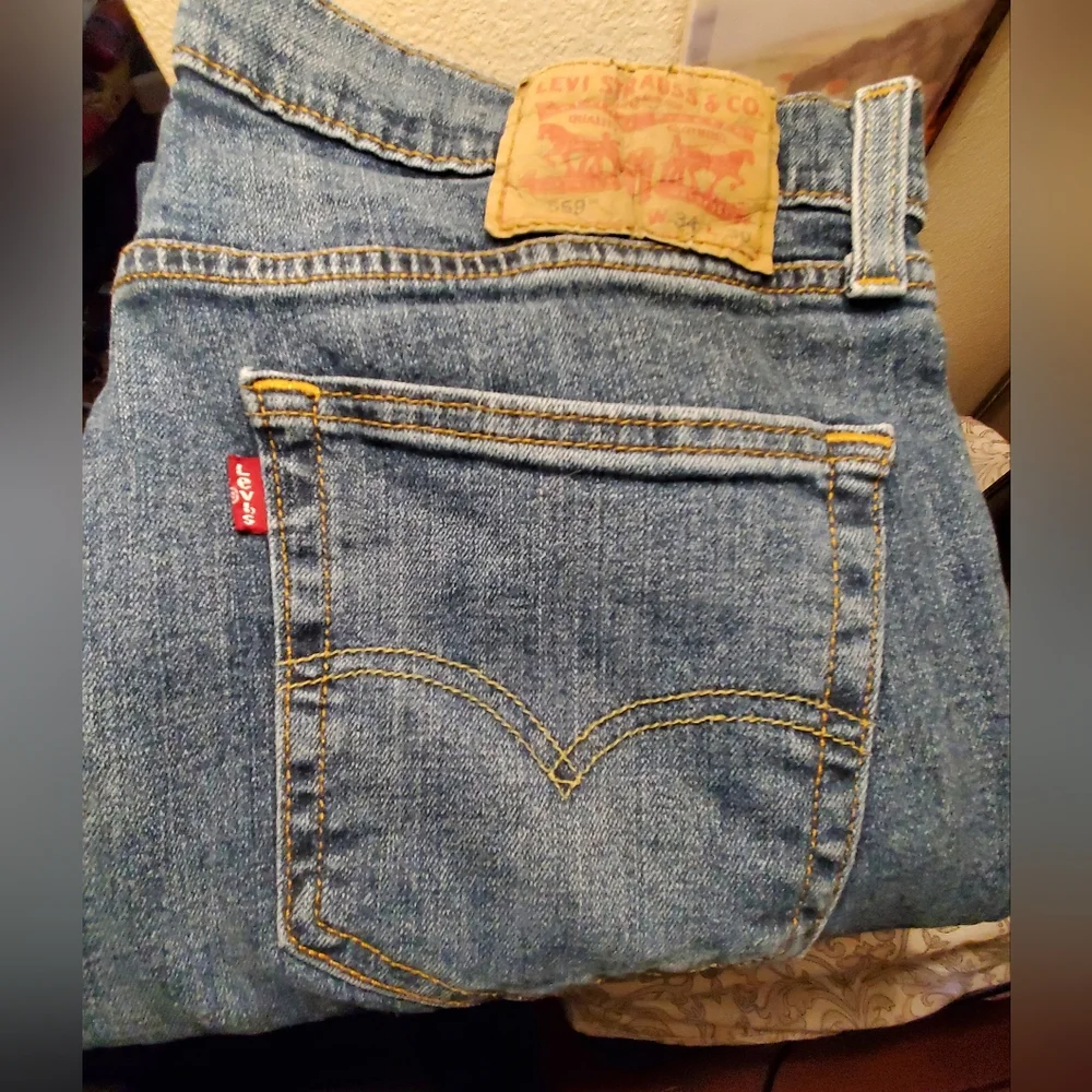Levi's 559 Blue Jeans 34x30 GPWC Mexico 99% Cotton 1% Elastic